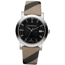Burberry BU1772 classic nova check strap black dial women