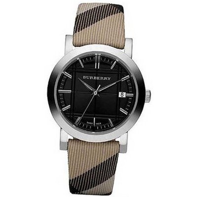 Burberry BU1772 classic nova check strap black dial women