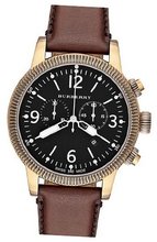 Burberry BU7819 Brown Leather Strap Black Dial Chronograph
