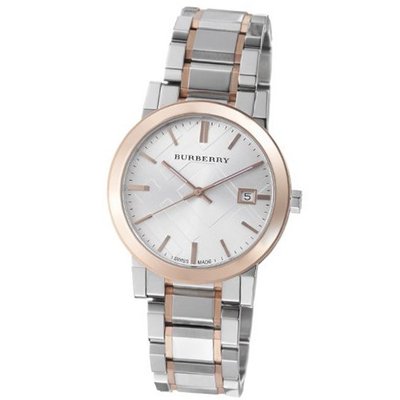 Burberry BU9006 Large Check Two Tone Stainless Steel Bracelet