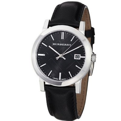 Burberry BU9009 Black Leather Strap