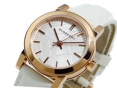 Burberry Bu9209 Rose Gold White Dial Ladies