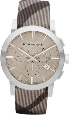 Burberry BU9358 The City Swiss Chronograph Smoked Check Strap