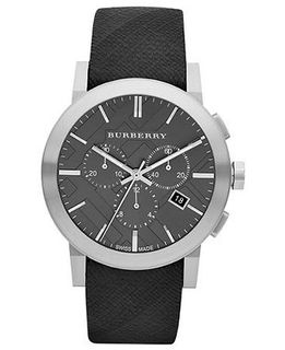 Burberry , Swiss Chronograph Beat Check Fabric Strap 42mm BU9359