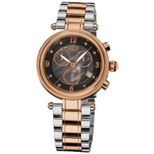 Burgi Black Dial Rose Gold-tone Ladies BUR080RG