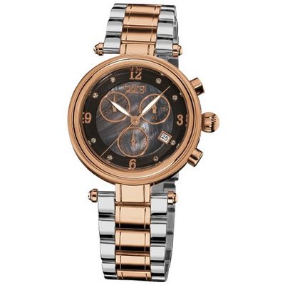 Burgi Black Dial Rose Gold-tone Ladies BUR080RG