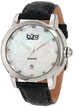Burgi BU14B Round Swiss Quartz Diamond Date Strap
