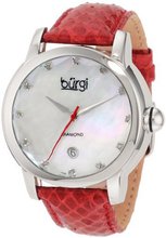 Burgi BU14R Round Swiss Quartz Diamond Date Strap