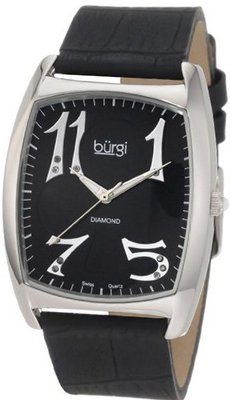 Burgi BU36B 'Heart O' Diamonds' Swiss Quartz Diamond Classic Stainless Steel