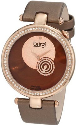 Burgi BU42BR Round Swiss Quartz Dazzling Diamond