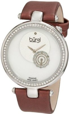Burgi BU42BUR Round Swiss Quartz Dazzling Diamond