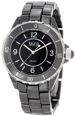 Burgi BU57BK Ceramic Quartz Bracelet