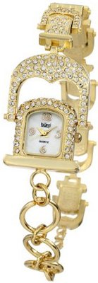 Burgi BUR049YG Mother-Of-Pearl Crystal Bracelet