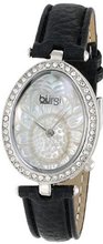 Burgi BUR050SS Oval Flower Pattern Quartz