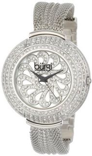 Burgi BUR051SS Crystal Mesh Bracelet