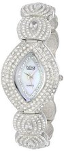 Burgi BUR052SS Oval Crystal Quartz Bracelet