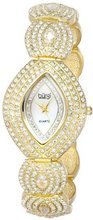Burgi BUR052YG Oval Crystal Quartz Bracelet