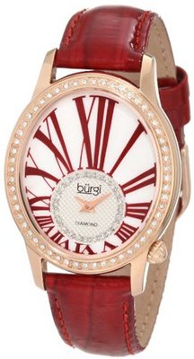 Burgi BUR058RD Swiss Quartz Diamond Strap