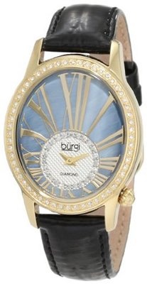 Burgi BUR058YG Swiss Quartz Diamond Strap