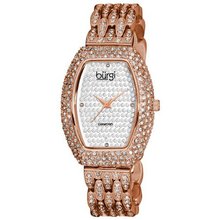 Burgi BUR059RG Tonneau Diamond & Crystal