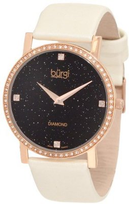 Burgi BUR061RGW Swiss Quartz Diamond Strap