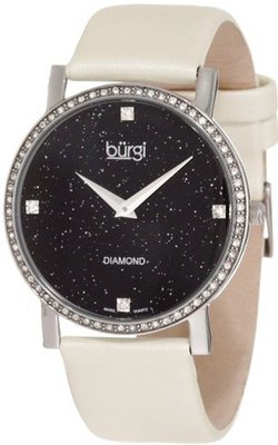 Burgi BUR061SSW Swiss Quartz Diamond Strap