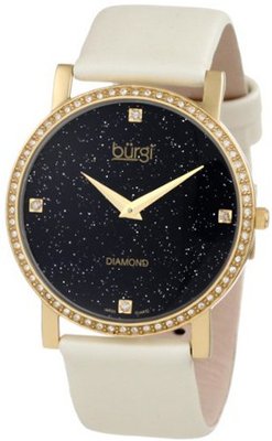 Burgi BUR061YGW Swiss Quartz Diamond Strap
