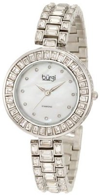 Burgi BUR062SS Mother-Of-Pearl Diamond Bracelet