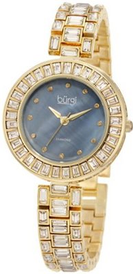 Burgi BUR062YG Mother-Of-Pearl Diamond Bracelet