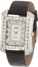 Burgi BUR063SS Rectangular Mother-Of-Pearl Crystal