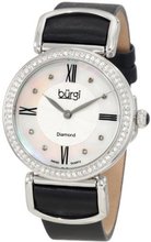 Burgi BUR065BK Swiss Quartz Diamond Strap
