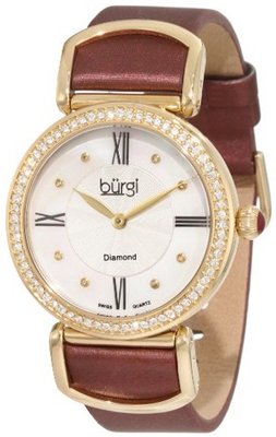 Burgi BUR065BUR Swiss Quartz Diamond Strap
