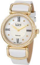 Burgi BUR065WT Swiss Quartz Diamond Strap