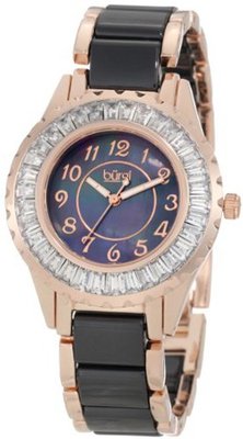 Burgi BUR066BKR Ceramic Bracelet Baguette Quartz