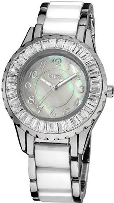 Burgi BUR066WT Ceramic Bracelet Baguette Quartz