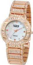 Burgi BUR067RG Mother-Of-Pearl Diamond Quartz