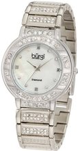 Burgi BUR067SS Mother-Of-Pearl Diamond Quartz