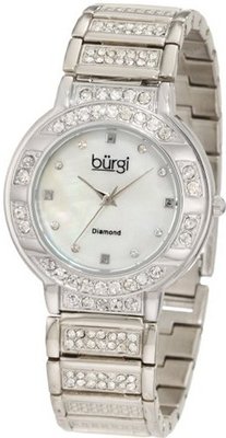 Burgi BUR067SS Mother-Of-Pearl Diamond Quartz