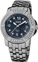 Burgi BUR069BK Stainless Steel Diamond Bracelet