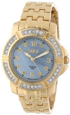 Burgi BUR069YG Stainless Steel Diamond Bracelet