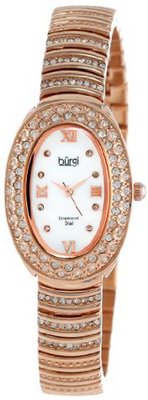 Burgi BUR070RG Diamond Oval Quartz Bracelet