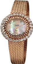 Burgi BUR075RG Mother-Of-Pearl Diamond Mesh Bracelet