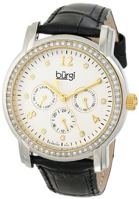 Burgi BUR083YGB Analog Display Japanese Quartz Black