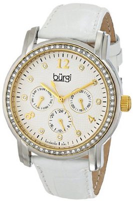 Burgi BUR083YGW Analog Display Japanese Quartz White