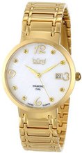 Burgi BUR086YG Analog Display Swiss Quartz Gold