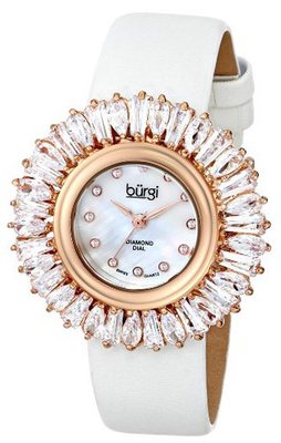Burgi BUR092WT Analog Display Japanese Quartz White