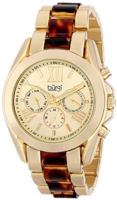 Burgi BUR094YG Analog Display Swiss Quartz Gold