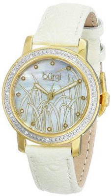 Burgi BUR096YGW Analog Display Japanese Quartz White