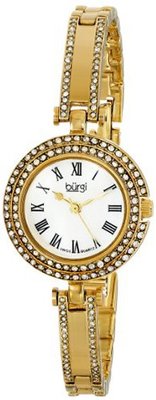 Burgi BUR108YG Analog Display Swiss Quartz Gold