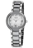 Burgi Mother Of Pearl Dial Silver-Tone Ceramic and Stainless Steel Ladies BUR072SL